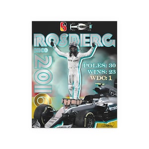 Nico Rosberg F1 Mercedes Poster: Racing Fan Wall Art (NO FRAME)