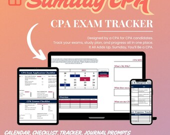 US CPA Exam Studie Tracker, CPA Prüfungsvorbereitung, Studienplaner