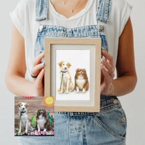 Personalized Pet Portrait Download | Custom Dog or Cat Digital Art | Custom Pet Drawing | Pet Lover Gift | Pet Memorial Gift