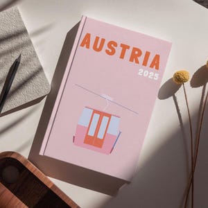 AUSTRIA Photo Album Template – Assouline Style to Download and Customize (book cover, infographic, Austria map, and photo interior)
