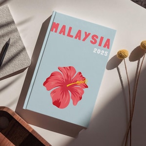 MALAYSIA Photo Album Template – Assouline Style to Download and Customize (book cover, infographic, Malaysia map, and photo interior)