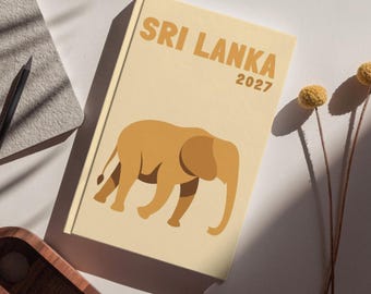SRI LANKA Photo Album Template – Assouline Style to Download and Customize (book cover, infographic, Sri Lanka map, and photo interior)