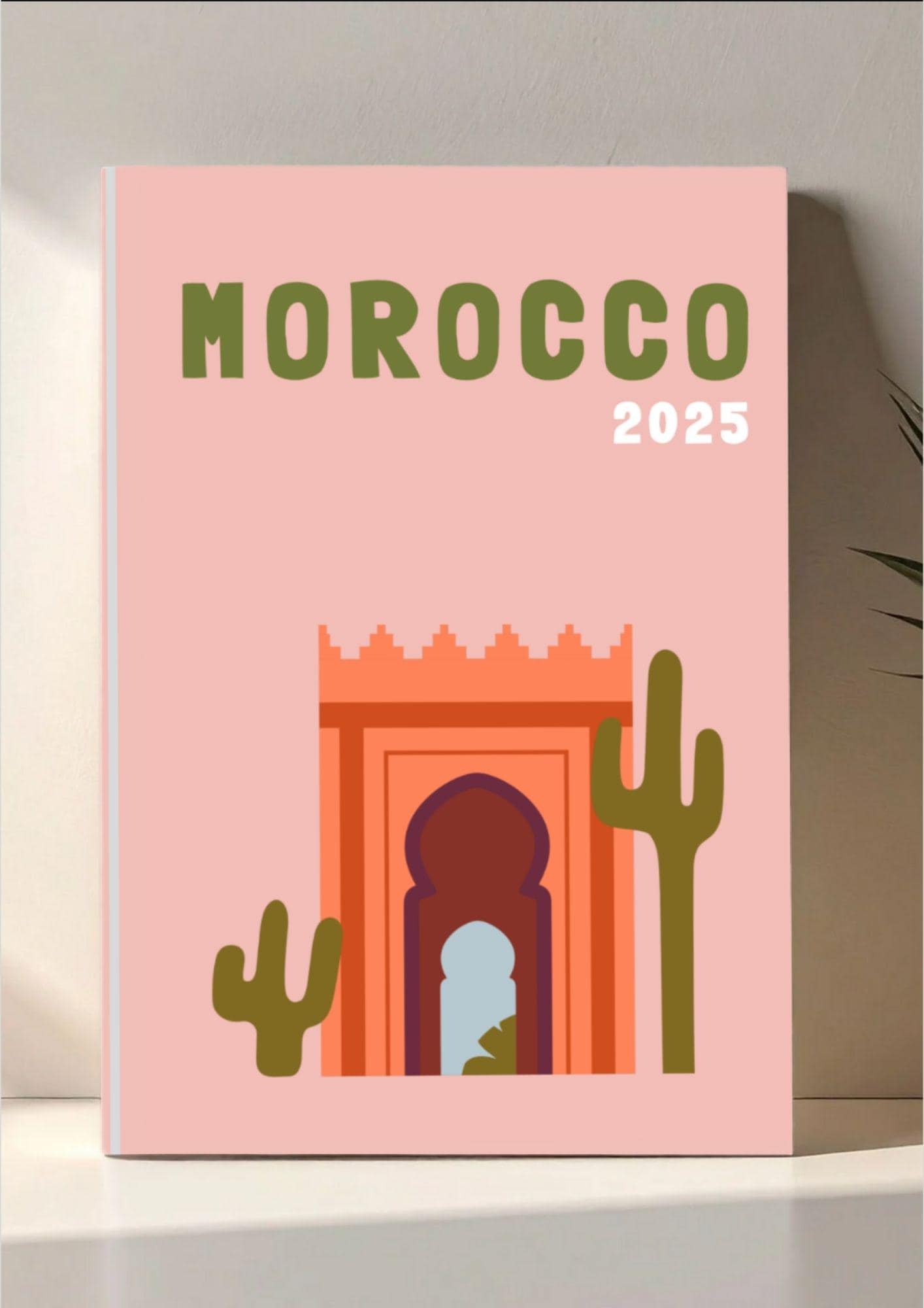 MOROCCO Photo Album Template – Assouline Style to Download and Customize (book cover, infographic, Morocco map, and photo interior)