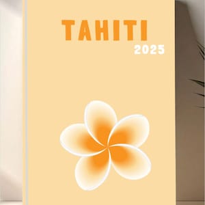 TAHITI Photo Album Template – Assouline Style to Download and Customize (book cover, infographic, Tahiti map, and photo interior)