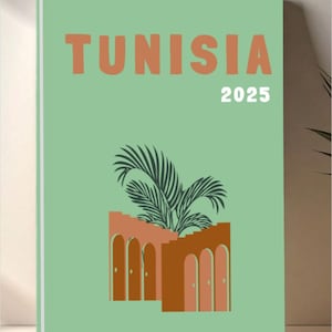 TUNISIA Photo Album Template – Assouline Style to Download and Customize (book cover, infographic, Tunisia map, and photo interior)