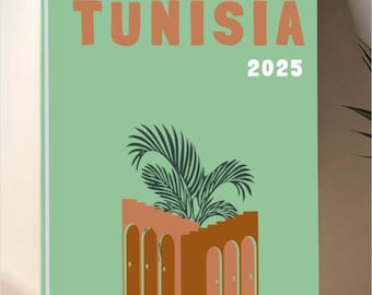 TUNISIA Photo Album Template – Assouline Style to Download and Customize (book cover, infographic, Tunisia map, and photo interior)