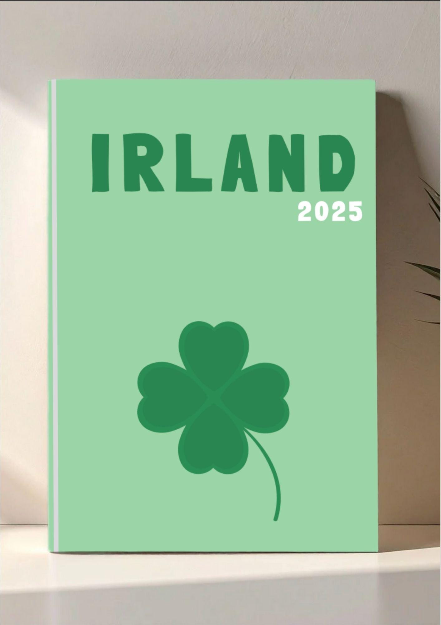 IRELAND Photo Album Template – Assouline Style to Download and Customize (book cover, infographic, Ireland map, and photo interior)