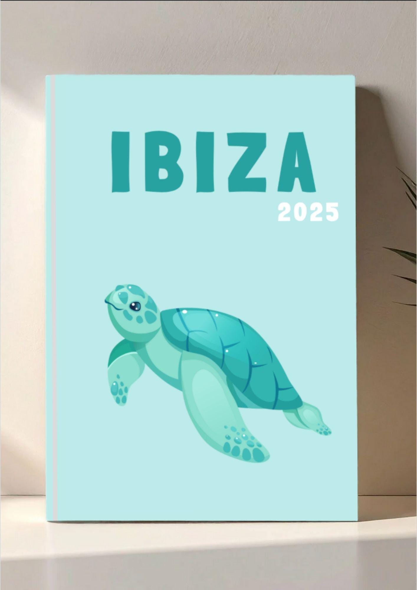 IBIZA Photo Album Template – Assouline Style to Download and Customize (book cover, infographic, Ibiza map, and photo interior)