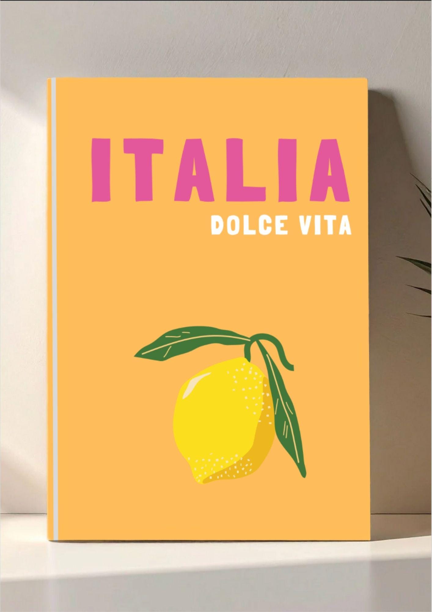 ITALIA Photo Album Template – Assouline Style to Download and Customize (book cover, infographic, Italy map, and photo interior)