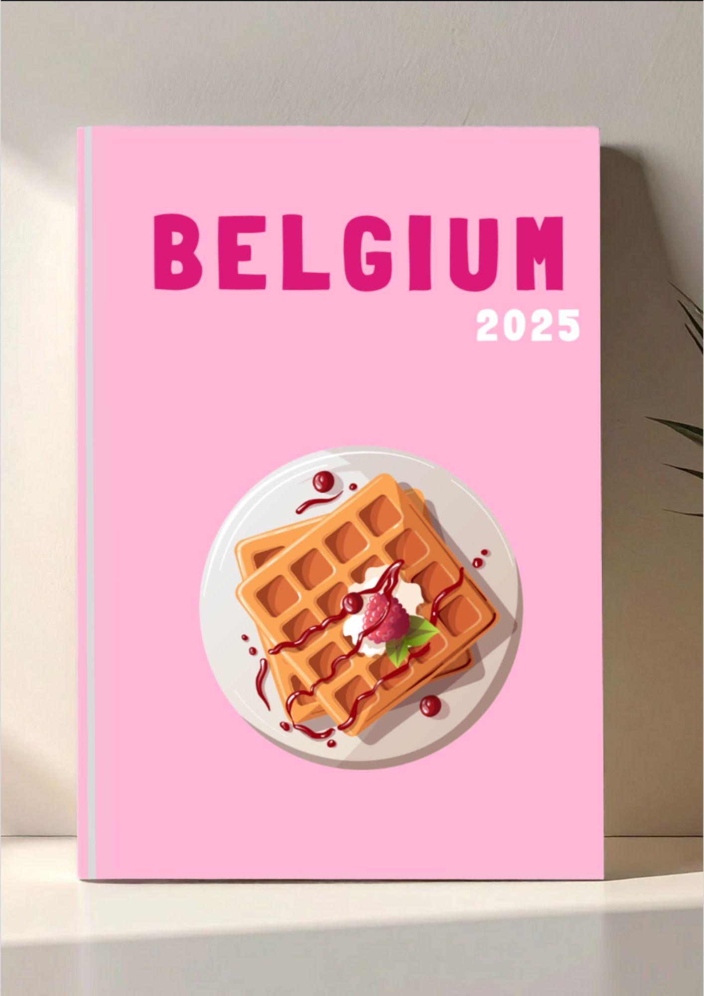 BELGIUM Photo Album Template – Assouline Style to Download and Customize (book cover, infographic, Belgium map, and photo interior)