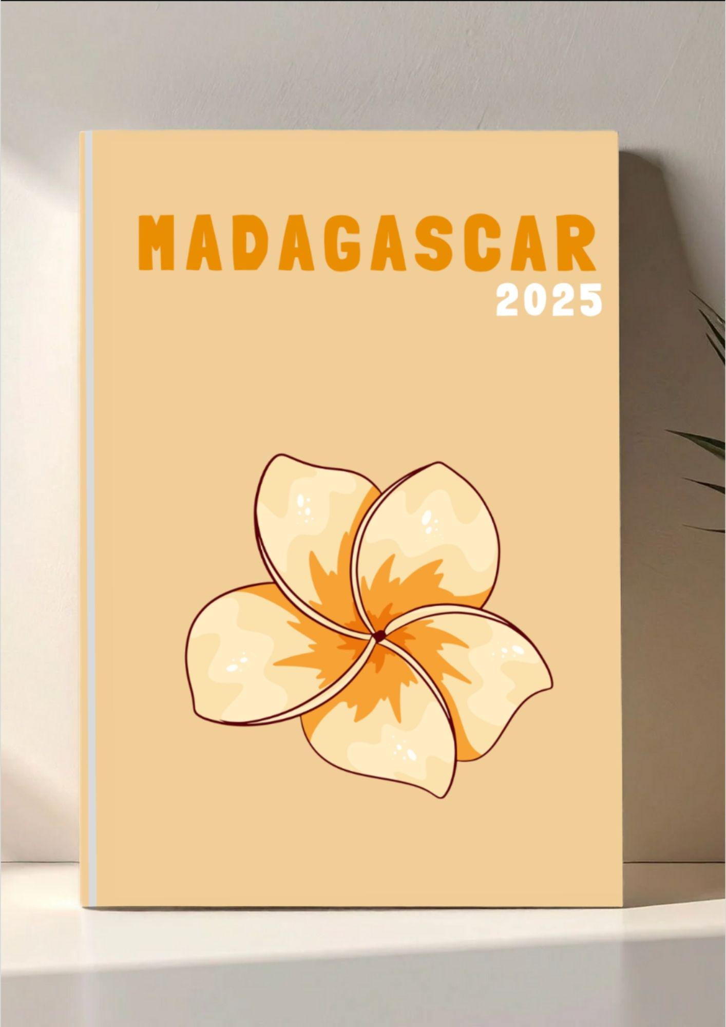 MADAGASCAR Photo Album Template – Assouline Style to Download and Customize (book cover, infographic, Madagascar map, and photo interior)