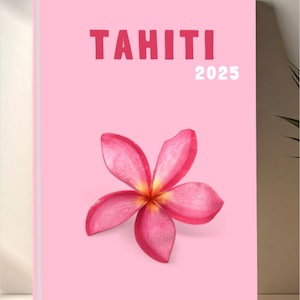 TAHITI Photo Album Template – Assouline Style to Download and Customize (book cover, infographic, Tahiti map, and photo interior)