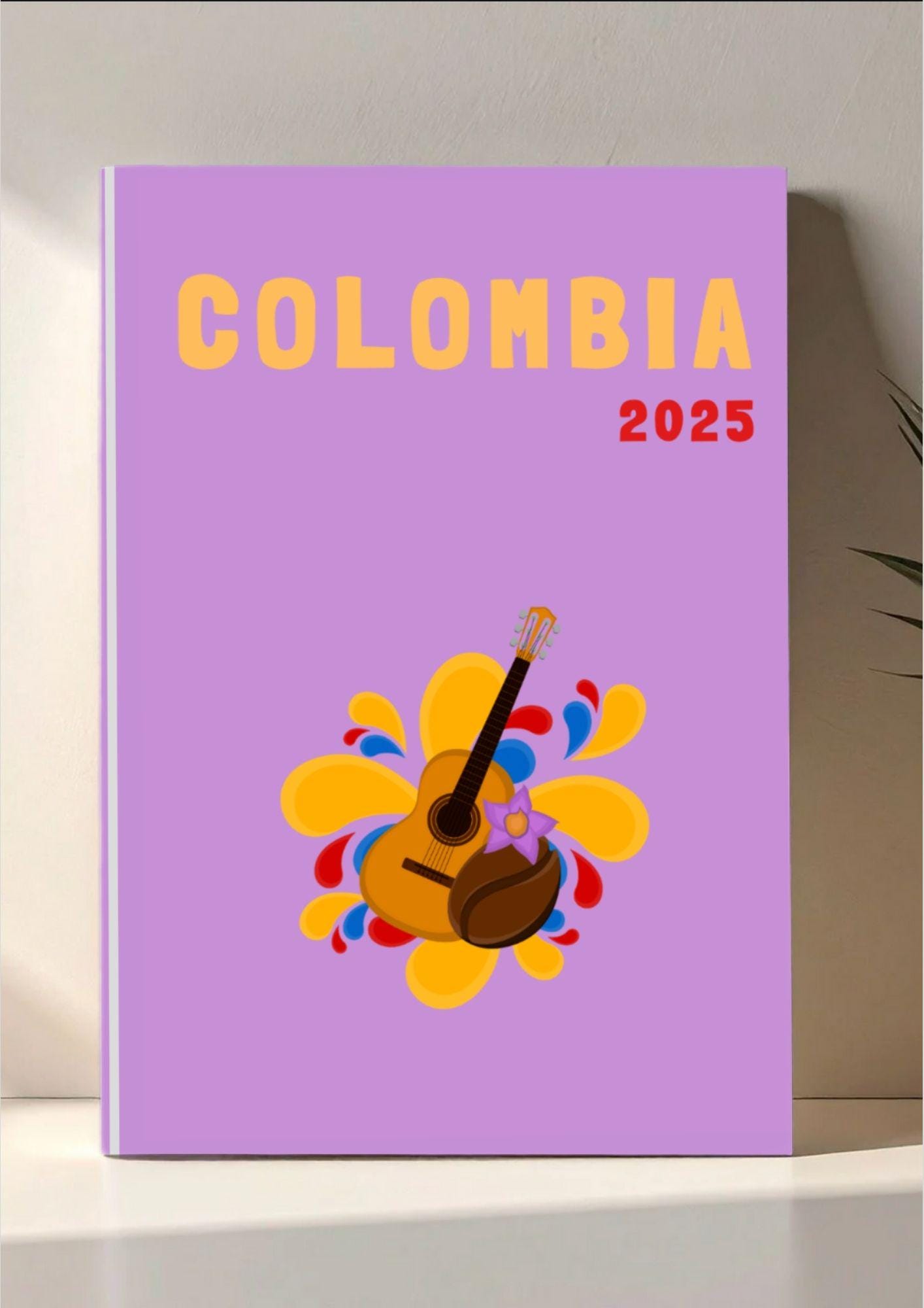 COLOMBIA Fotoalbum Sjabloon – Assouline Stijl om te downloaden en aan te passen (boekomslag, infographic, kaart van Colombia en foto-interieur)