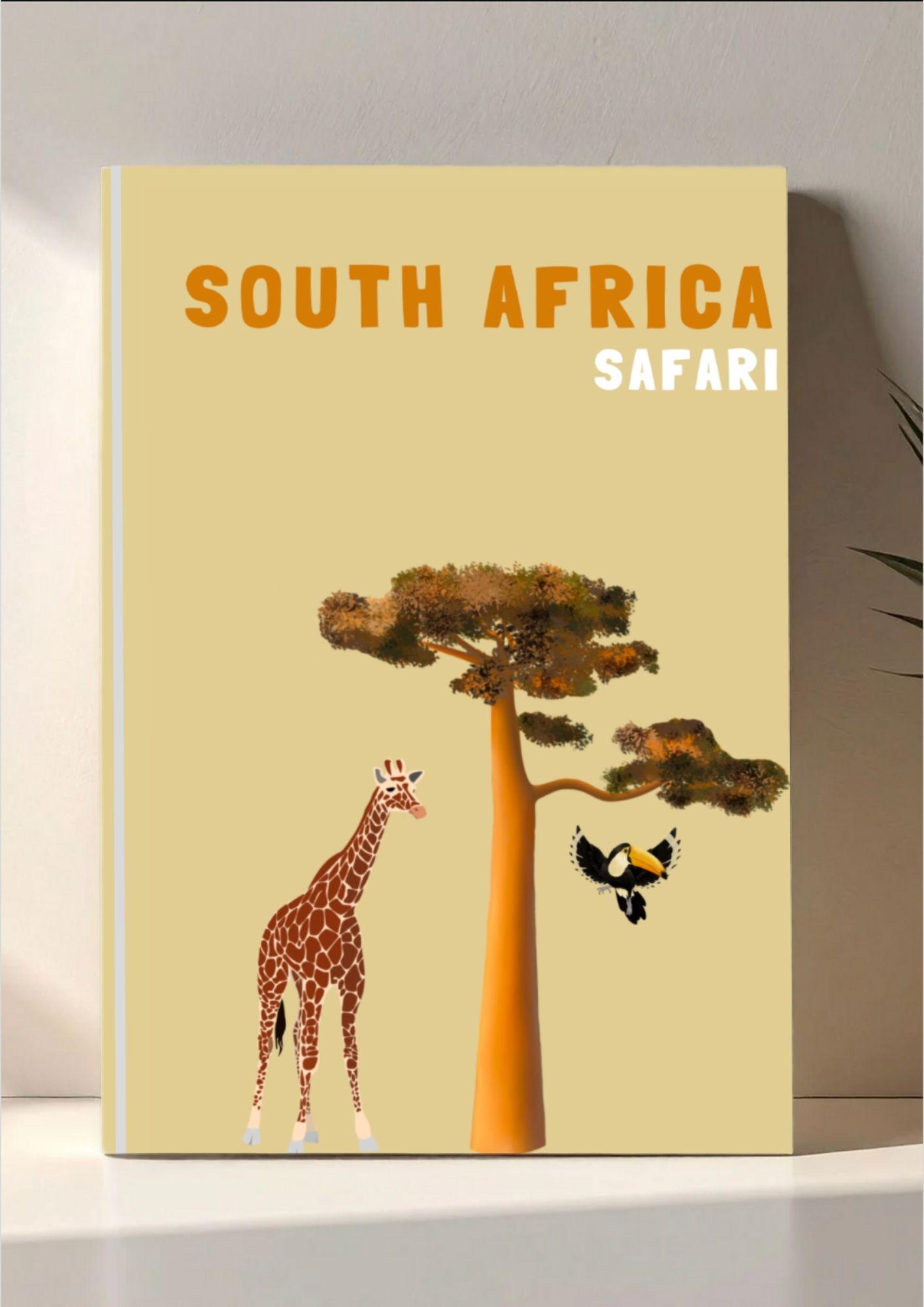 SOUTH AFRICA Photo Album Template – Assouline Style to Download and Customize (book cover, infographic, map, and photo interior)
