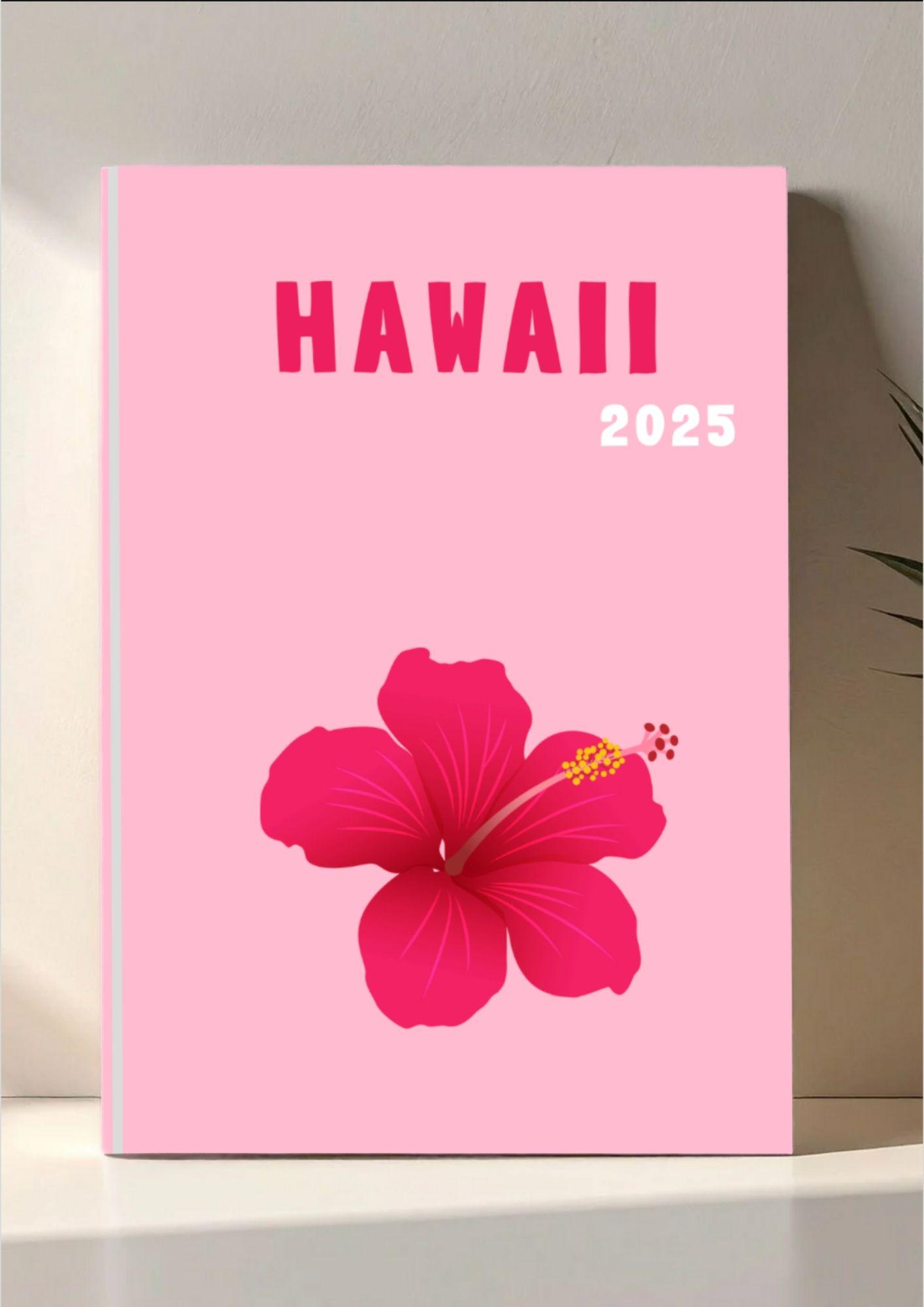 HAWAII Photo Album Template – Assouline Style to Download and Customize (book cover, infographic, Hawaii map, and photo interior)