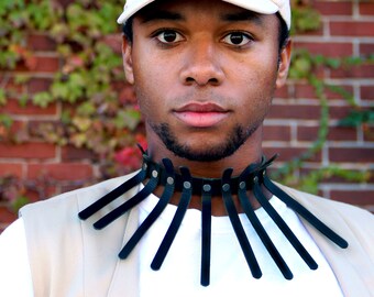 The Nona Choker -- Black Leather Choker - Etsy