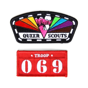 Queer Scouts Patch Set -- Iron-On Embroidered Patches