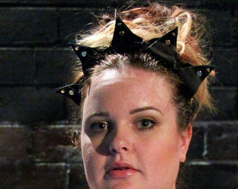 Deity Crown Headband -- Leather Crown Headpiece