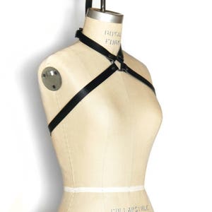 Orbital Harness -- Black Leather Chest Harness