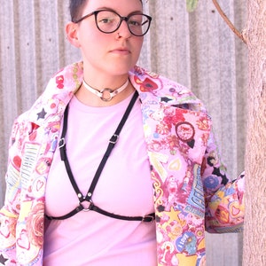 Flit Harness -- Black Leather Chest Harness