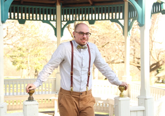 Leather Suspenders (y-back Style) -- Chestnut Leather Suspenders
