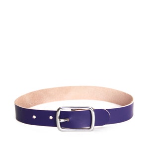 Basic Buckle Choker -- Purple Leather Choker