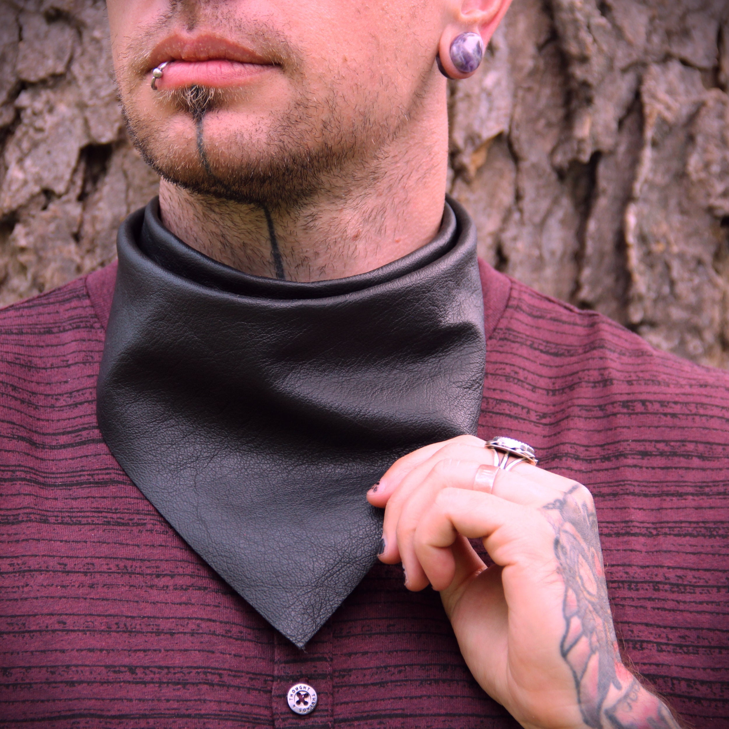 Leather Bandana - Etsy