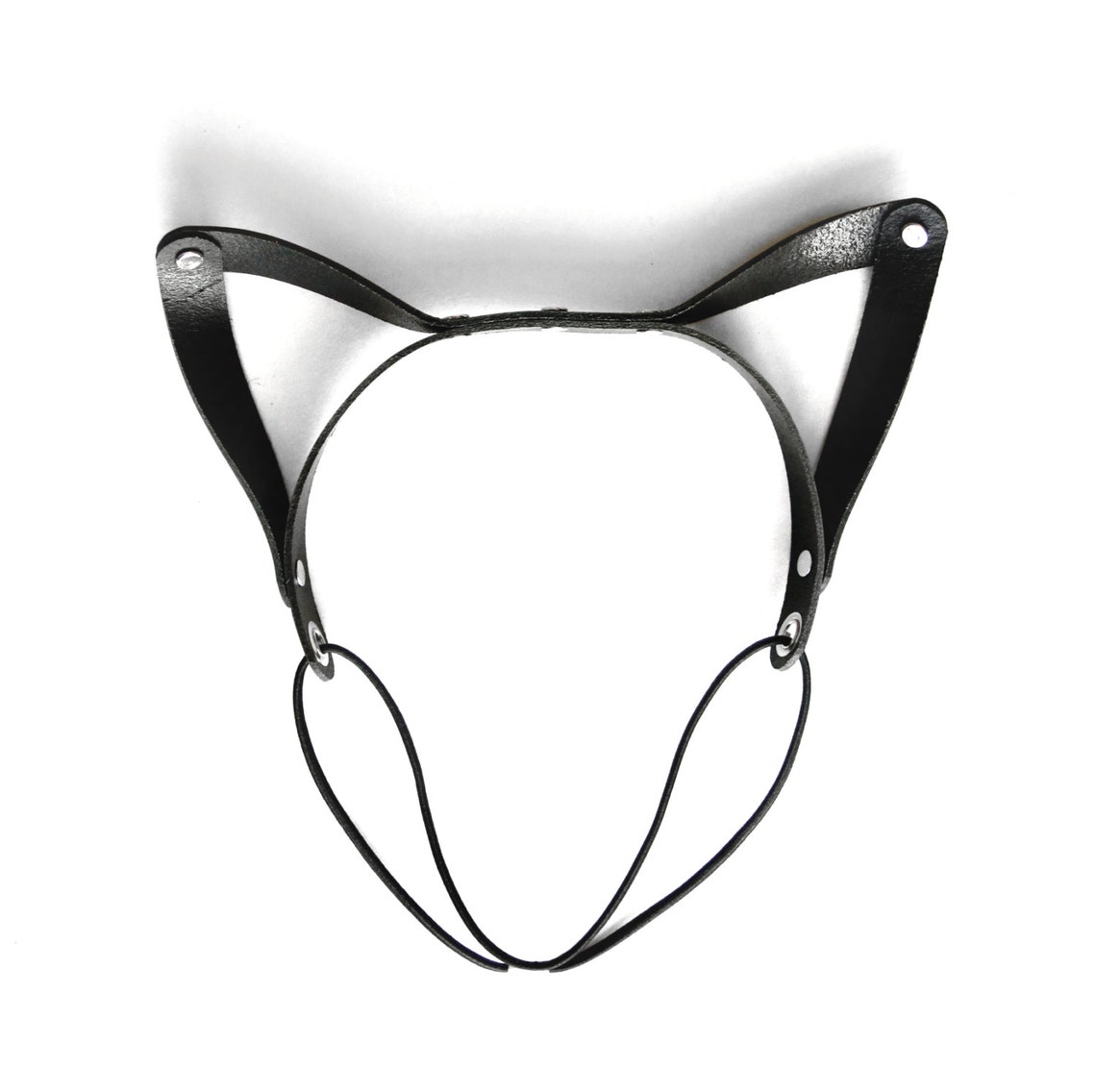Leather Cat Ears Black Leather Cat Ears Headband Etsy