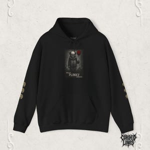 PLINKY Horror Hoodie, Creepy Clown Hoodie, Halloween Sweatshirt, Unisex Hoodie, Scary Movie Apparel, Horror Hoodie, Cursed Lines
