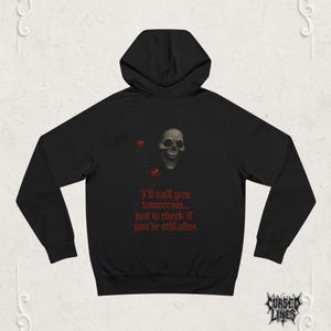 Creepy Vintage-Inspired Hoodie | Unisex Supply Hoodie, Gothic Apparel, Halloween Gift, Fall Fashion, Horror Hoodie, Cursed Lines