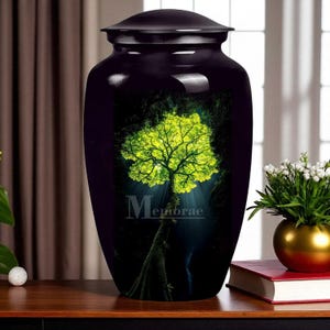 Tree of Life Adult Cremation Urn, Nature Memorial Urn for Human Ashes, Large Decorative Funeral Urn Keepsake for Adults, Urn Box, Pet Urn