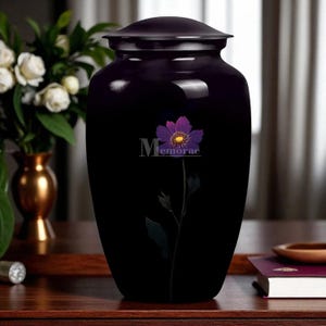 Custom Floral Memorial Urn Unique Keepsake Cremation Urn Personalized Tribute Urn for Ashes Memorial Gift Flower Urn Box Ashes Box for human