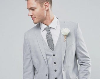 Eleganter Hellgrauer 3-Teiliger Herrenanzug | Hochzeit, Abschlussball, Verlobung & Bräutigam Tragen