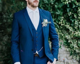 Navy Three-Piece Men’s Suit | Elegant Wedding & Prom Attire
