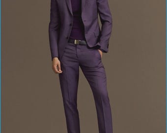 Classic Purple Two-Piece Suit for Men | Wedding & Special Events