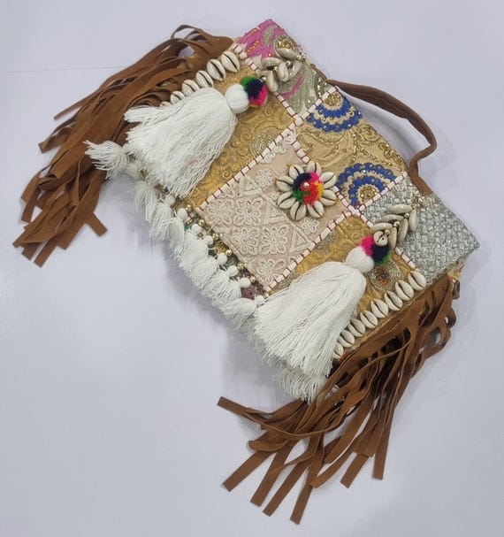 Boho Embroidered Banjara / Festival Bag Embroidered Banjara Handbag: Boho Festival Tote Bag  main image 2
