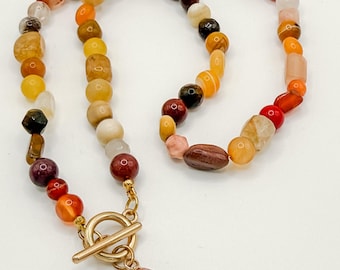 Brilliant Spark Warm Mixed Crystal Necklace