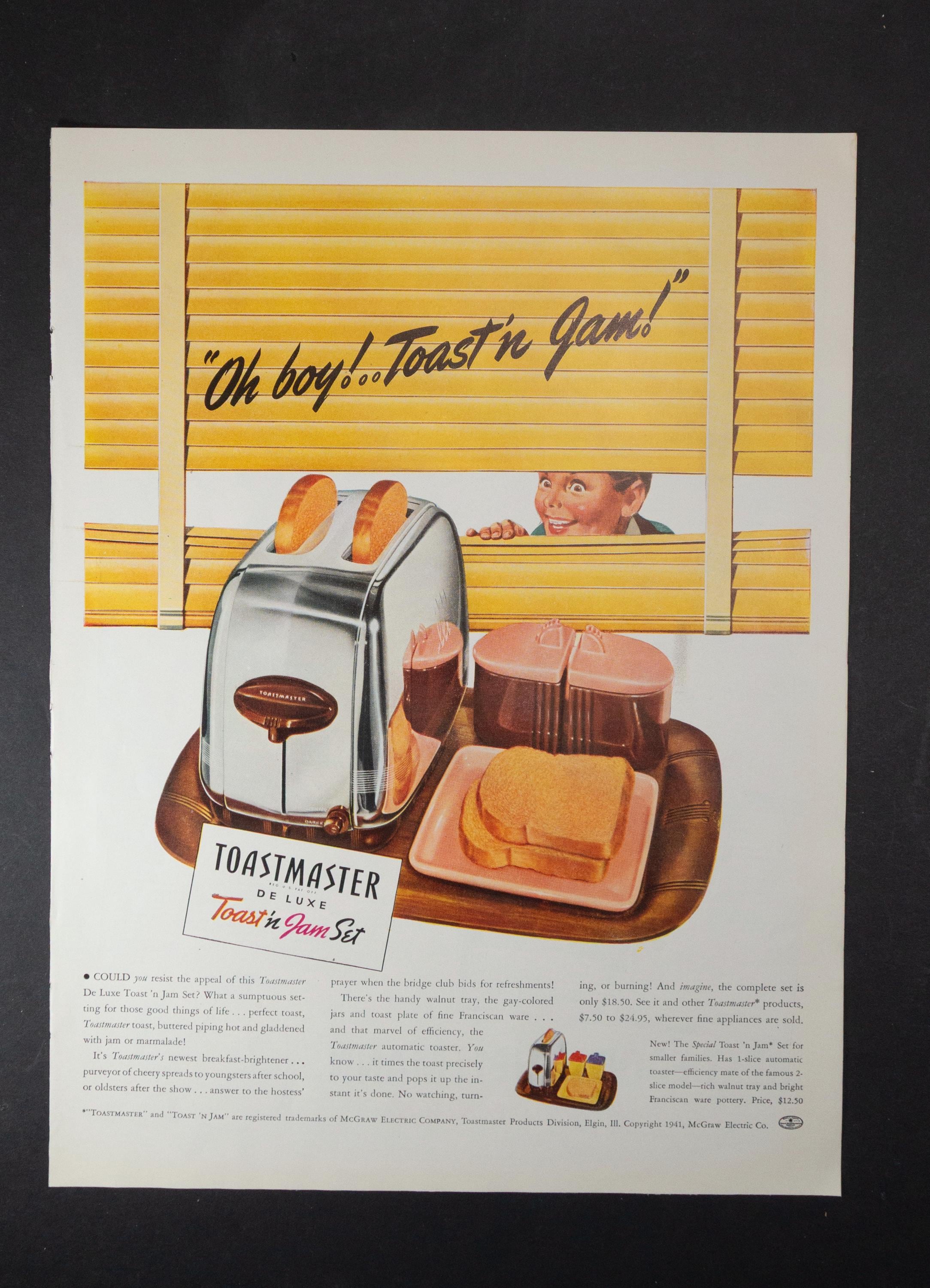 1941 - Toastmaster - Original Vintage Color Full Page Print Ad - Etsy