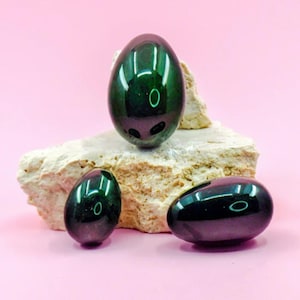 Jade Nephrite Yoni Eggs - Drilled Yoni eggs - Natural healing crystal - Kegel exercise - Pelvic floor strengthening