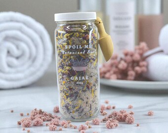 Botanical Bath Soak | Rose, Lavender & Hibiscus Salts, Feminine Gift