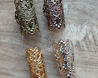 Filigrane bronze, kupfer oder messing Dreadlocks Perlen Tube