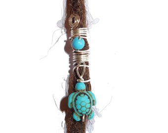 Tortue turquoise tortue dread perle pierre précieuse, sœur verrouille les bijoux.