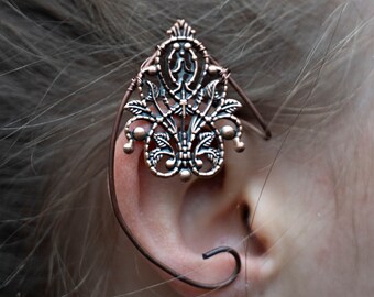 Elven ear cuff in copper, no pierced ear needed