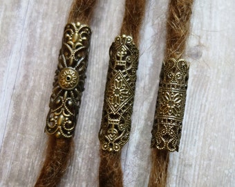 Dread bead, filigree bronze dreadlock jewelry