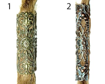 Auswahl aus einer filigranen Bronze Tribal Ethno Dread Perle Dreadlock Tube