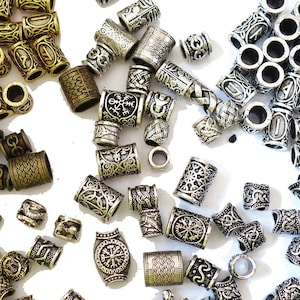 Viking Norse Dreadlock Beads: Celtic Hair/Beard Jewelry ( 5->100pcs)
