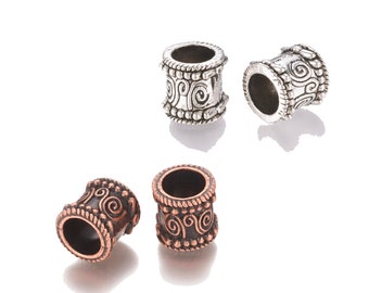Viking beard or dreadlock dread bead in copper or silver
