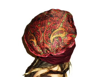 Grand bonnet tam dreadlock unisexe batic africain