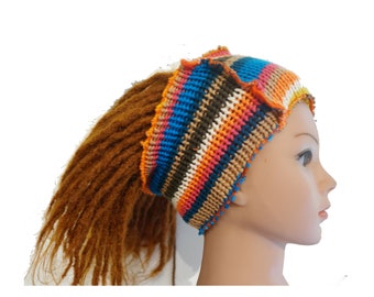 Headband knitted tube bohemian for dreadlocks