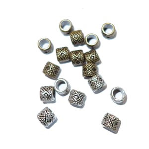 10/50/100 petites dreadlocks européennes en argent, cuivre, or ou bronze Bijoux, perles de barbe nordiques vikings image 4